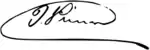 Signature de Juan Prim