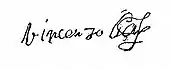 signature de Vincent Ier de Mantoue