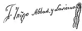 signature de Fray Íñigo Abbad y Lasierra