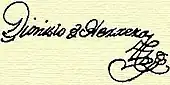 signature de Dionisio Herrera