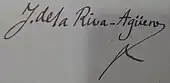 signature de José de la Riva-Agüero y Osma