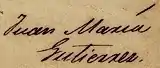 signature de Juan María Gutiérrez