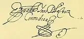 signature de Juana Inés de la Cruz