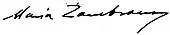 signature de María Zambrano