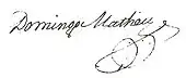 signature de Domingo Matheu