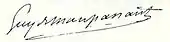 Signature de Guy de Maupassant