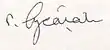 Signature de Pablo de Azcárate