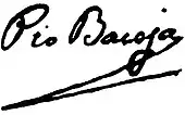 signature de Pío Baroja