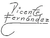 signature de Vicente Fernández