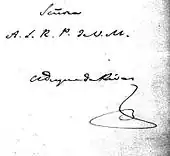 signature de Ángel de Saavedra