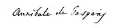signature d'Annibale de Gasparis