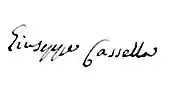 signature de Giuseppe Cassella
