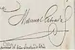 Signature de Manuel Estrada Cabrera