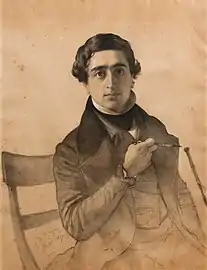 Attribué à Firmin Salabert, Autoportrait (1837), localisation inconnue.