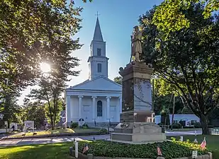 Église et mémorial de la guerre de Sécession.