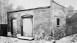 Ancien atelier de son domicile, du 58 Bagley Avenue à Dearborn (Détroit) vers 1900.