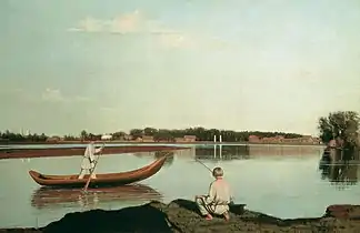 Grigori Soroka : Pêcheurs, vue vers Spassky, Musée russe (années 1840)