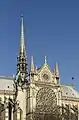 La Rose sud avec la flèche de Notre-Dame de Paris.