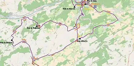 Carte géographique représentant les circuits locaux.