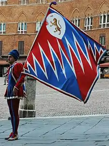 L'année 2006, la première manche du Palio, couru le 2 juillet, a été emportée par le fantino Andrea Mari surnommé Brio, sur le cheval Choci de la contrade de la Panthère.