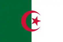 Drapeau de l'Algérie depuis 1962.
