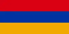 Le drapeau arménien, également utilisé.
