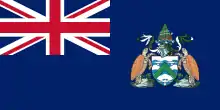 Le drapeau de l'île de l'Ascension.