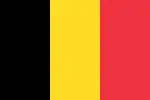 Drapeau de la Belgique utilisée dans le civil (rapport 2:3).