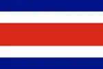 Drapeau du Costa Rica reprenant les couleurs bleu-blanc-rouge de la France.