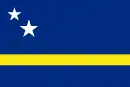 Le drapeau de la dépendance néerlandaise de Curaçao.