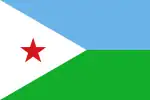 Drapeau de Djibouti depuis 1977.