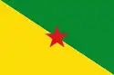 Drapeau de l'UTG (Drapeau utilisé par le conseil général de 2010 à 2015). Ce drapeau est aussi utilisé par les panafricains de Guyane.