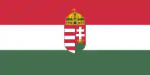 Drapeau du Royaume de Hongrie de 1915 à 1918.