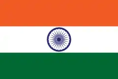Le drapeau de l'Inde présente le Chakra d'Ashoka en son centre.