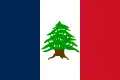 Drapeau du Grand Liban durant le mandat français (1920–1946)