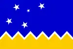 Drapeau de la région de Magallanes et de l'Antarctique chilien (Chili).