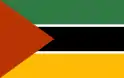 Drapeau du Mozambique de septembre 1974 à juin 1975.