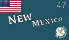 Drapeau non officiel du Nouveau-Mexique de 1912 à 1925.