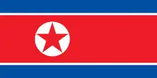 Drapeau de la Corée du Nord depuis 1948.
