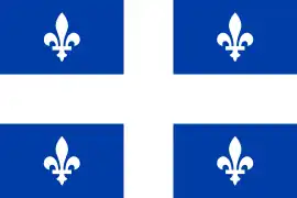 Le drapeau du Québec.