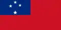 Première version du drapeau des Samoa occidentales (26 mai 1948)