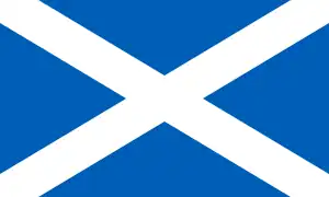 Le drapeau de l'Écosse.