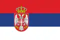 Drapeau de la république de Serbie de 2004 à 2010. , ratio 2:3