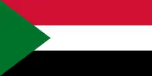 Drapeau du Soudan actuel rouge, blanc, noir et vert