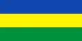 Ancien drapeau du Soudan bleu, jaune, et vert