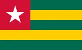 Drapeau du Togo, rapport ≈ 1,618034)