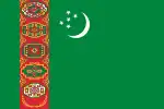 Drapeau du Turkménistan.