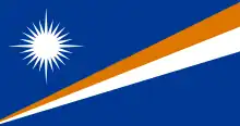 Le drapeau des îles Marshall.