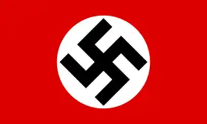Drapeau du NSDAP puis du Troisième Reich.