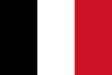 Drapeau tricolore noir, blanc, rouge